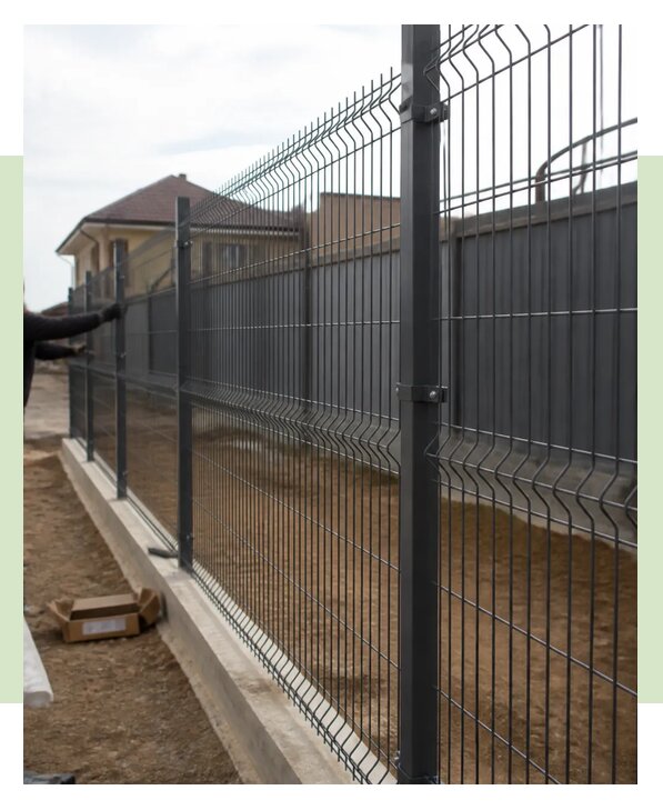 Установка 3Д забора высотой 2 метра под ключ в Сланцах для участка